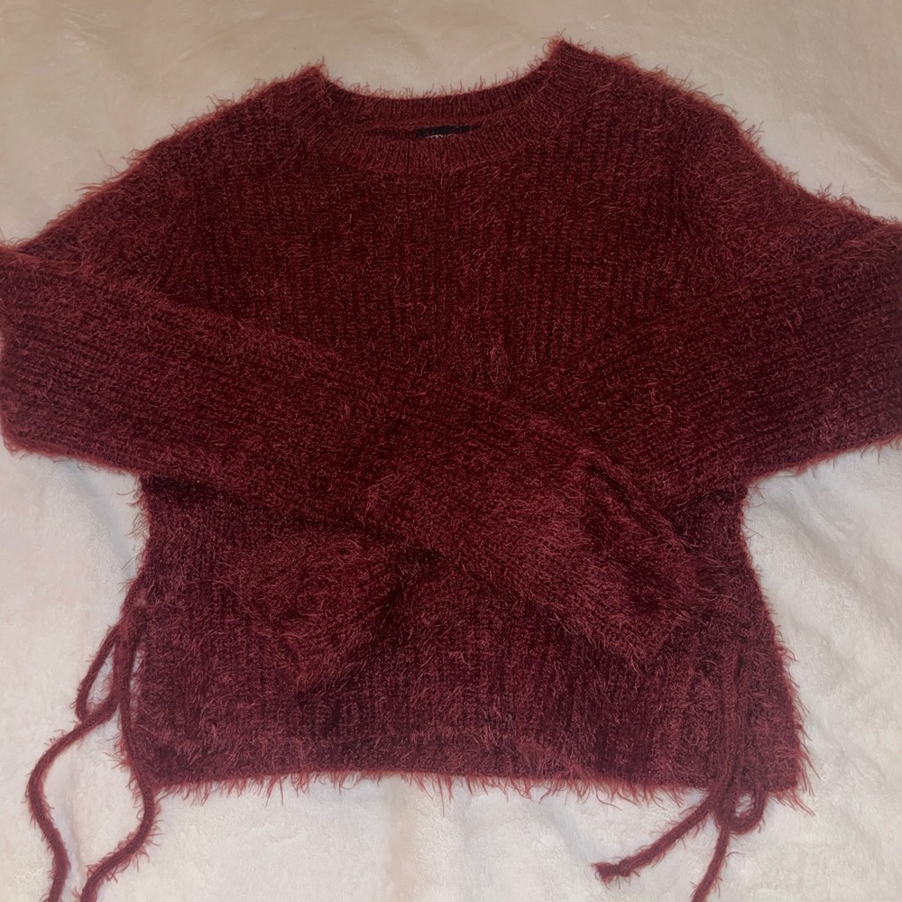 Cropped Fuzzy Sweater